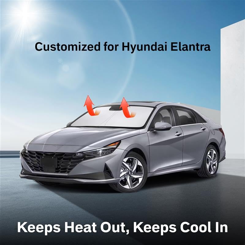 For Hyundai Elantra 2022-2024 2025 Econour Sunshade Windshield Cover - 240T Polyester Material Car Sun Visor - Sun Visor Reflect