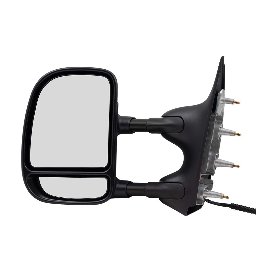 Brock Replacement Drivers Power Side View Double Swing Mirror Telescopic Dual Arms Compatible with 2009-2018 E-Series Van 9C2Z17683CA