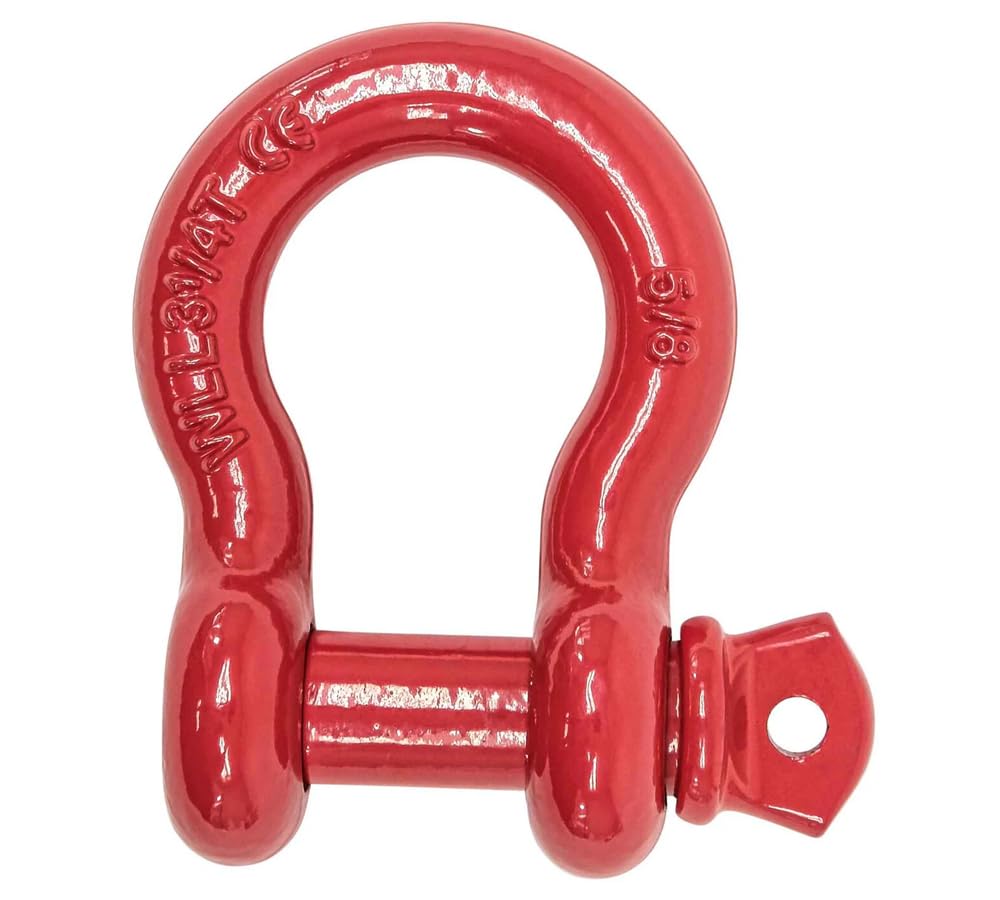 Mytee Products 5/8 Anchor Shackle Forged Carbon Steel w/Alloy Screw Pin WLL 3.25 Tons (6,500 lbs) | Double Rust Protection Heavy