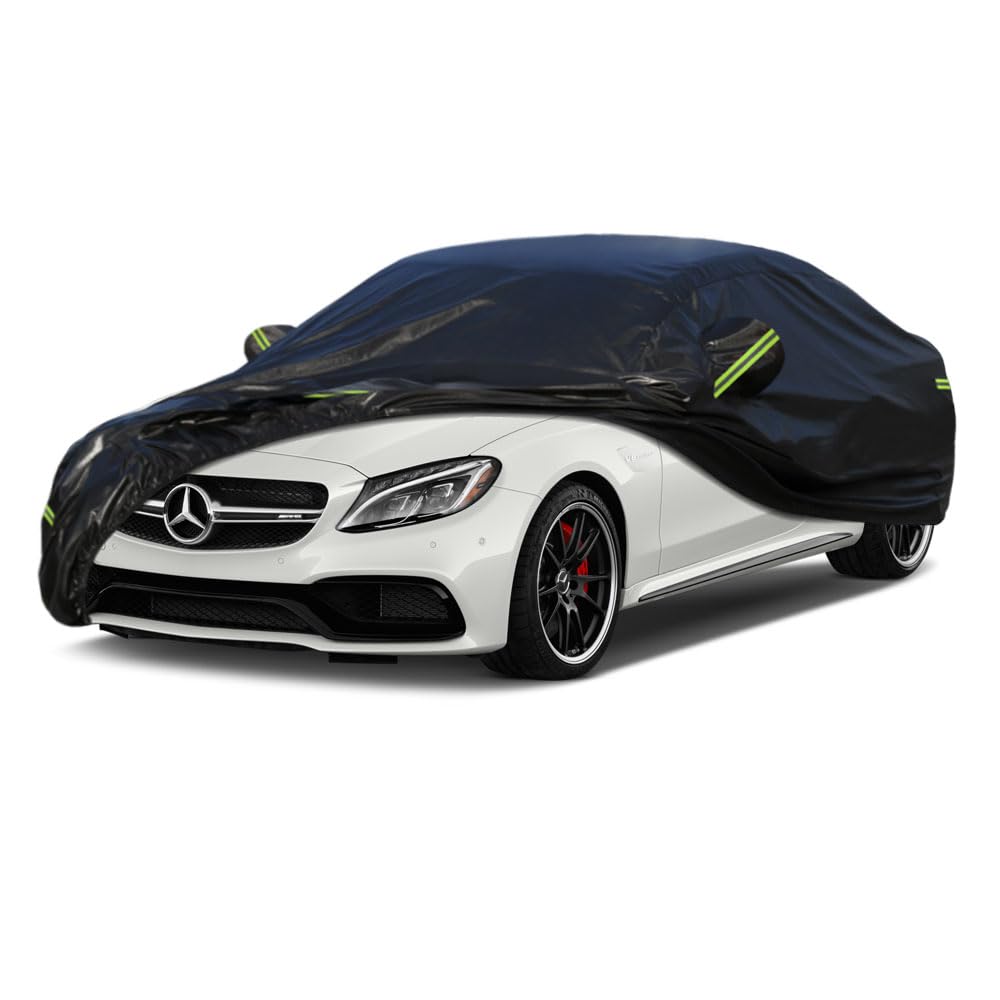 Kaugung 7 Layers Car Cover Custom Fit Benz C Class C300 C250 From 2004 To 2025, Outdoor Waterproof All Weather Sun Rain Dust Sno