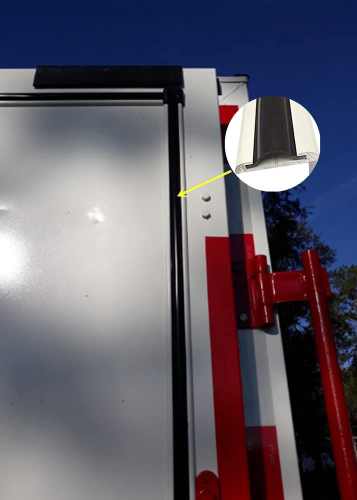 1' Rv Vinyl Trim Molding Insert Black,For Rv Camper Travel Trailer Screw Cover Gutter Corner Channel Outside Seam Roof Edge Track Heavy Duty Trim (100 Ft)