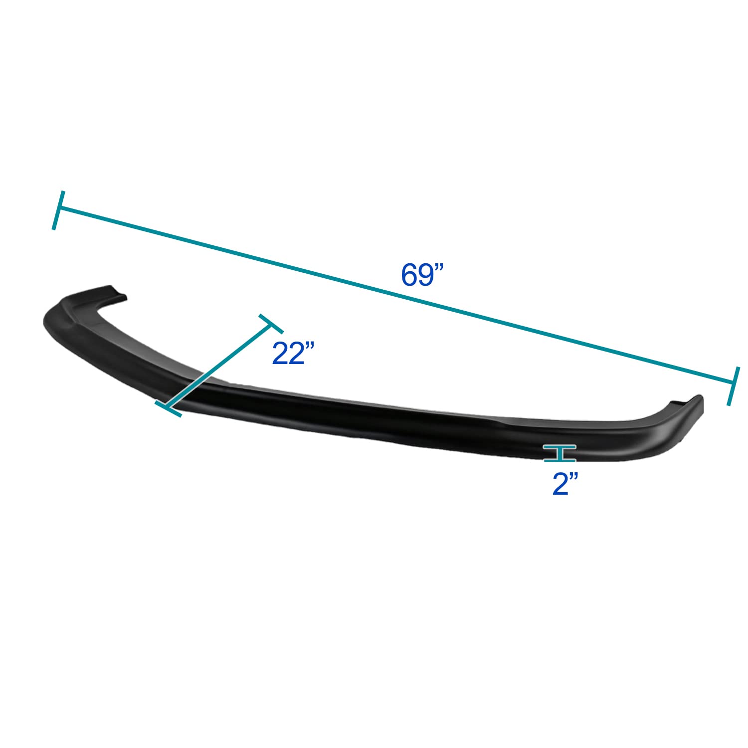 Spec-D Tuning Front Bumper Lip Chin Spoiler Splitter Trim Black Zl1 Style Compatible With 2010-2013 Chevy Camaro Ss V8