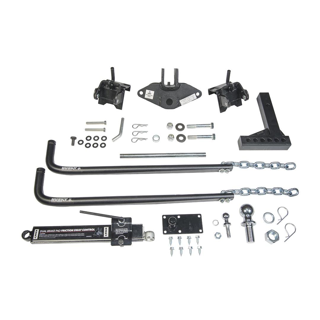 Husky 31986 Round Bar Weight Distribution Hitch Package - 600 Lb. Tongue Weight Capacity