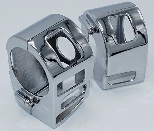 I5 Chrome Switch Housing Covers For Yamaha Vstar V-Star 1100 Classic Silverado.