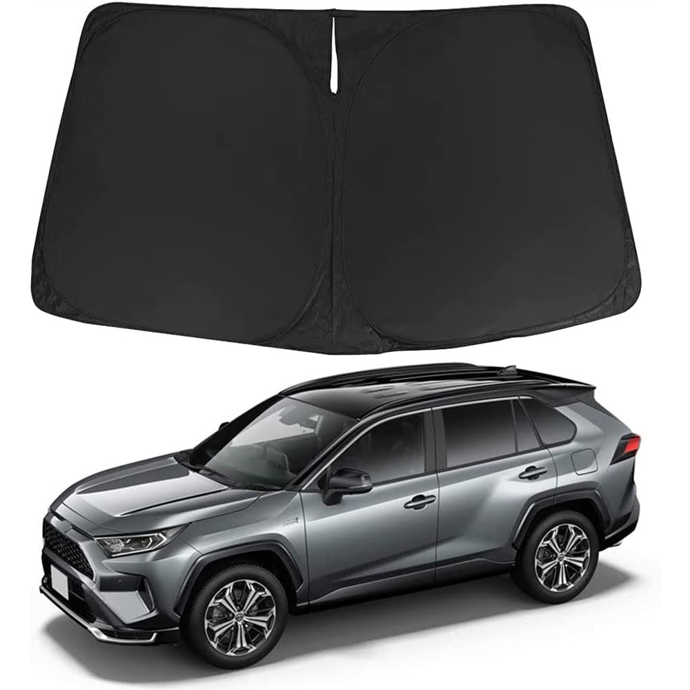 D-Lumina Rav-4 Windshield Sunshade Compatible With 2019 2020 2021 2022 2023 2024 2025 Toyota Rav4 - Foldable Front Window Sun Sh