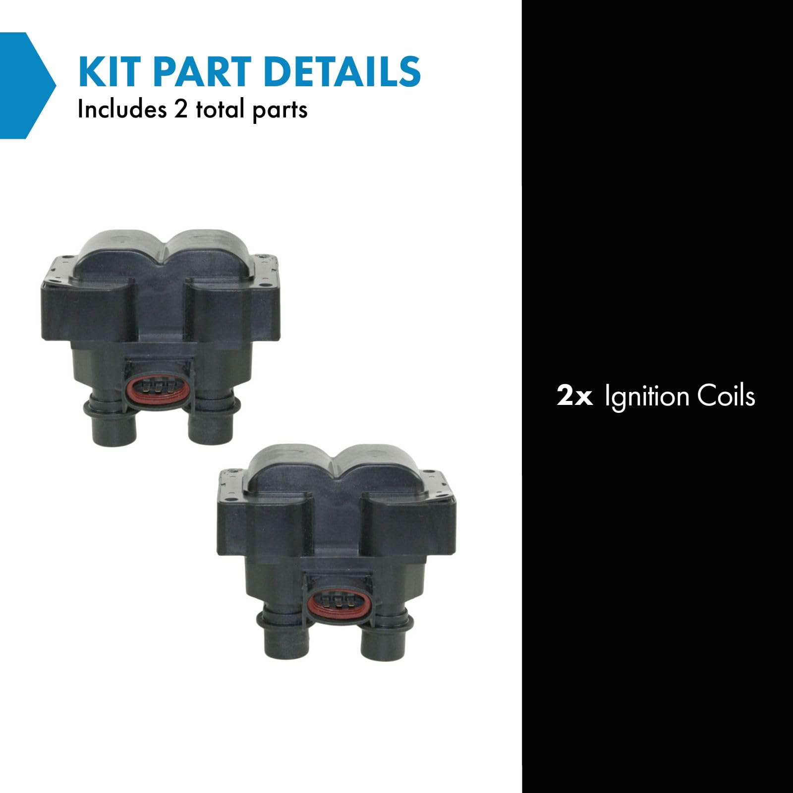 Trq Ignition Coil Set Compatible With 92-01 Ford 91-97 Lincoln 91-01 Mercury