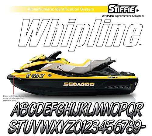 STIFFIE Whipline Black/Atomic Green 3'' Boat & PWC Registration Decals  Numbers Letters Stickers