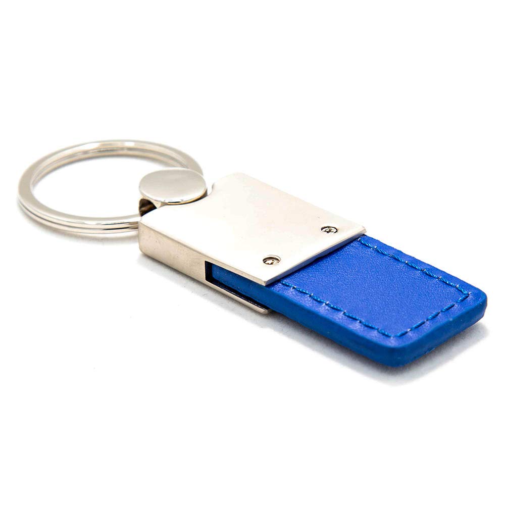 Au-Tomotive Gold Leather Key Ring For Ford Escape (Blue)