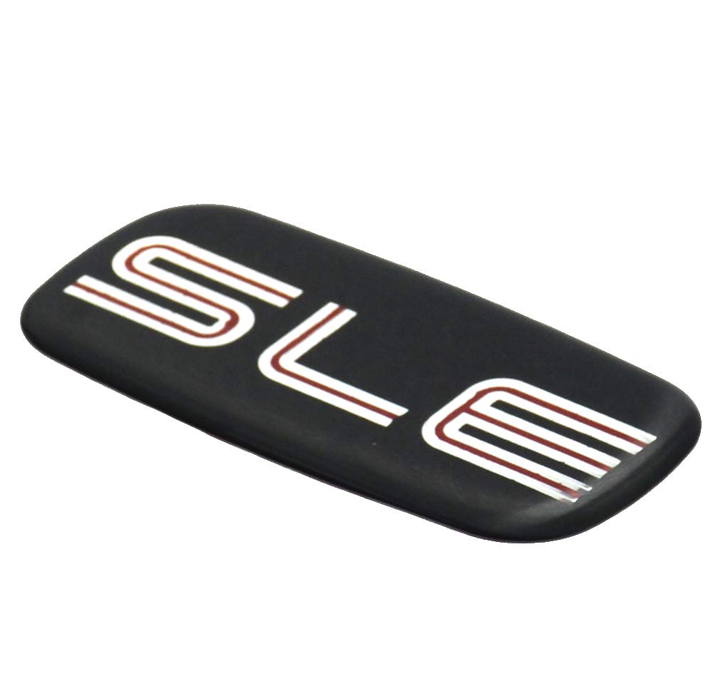 Pair Set Of 2 Sle Nameplate Emblem 3D Badge Replacement For Gmc Chevrolet Sierra Suburban Yukon 1500 2500 3500 (Silver/Black)
