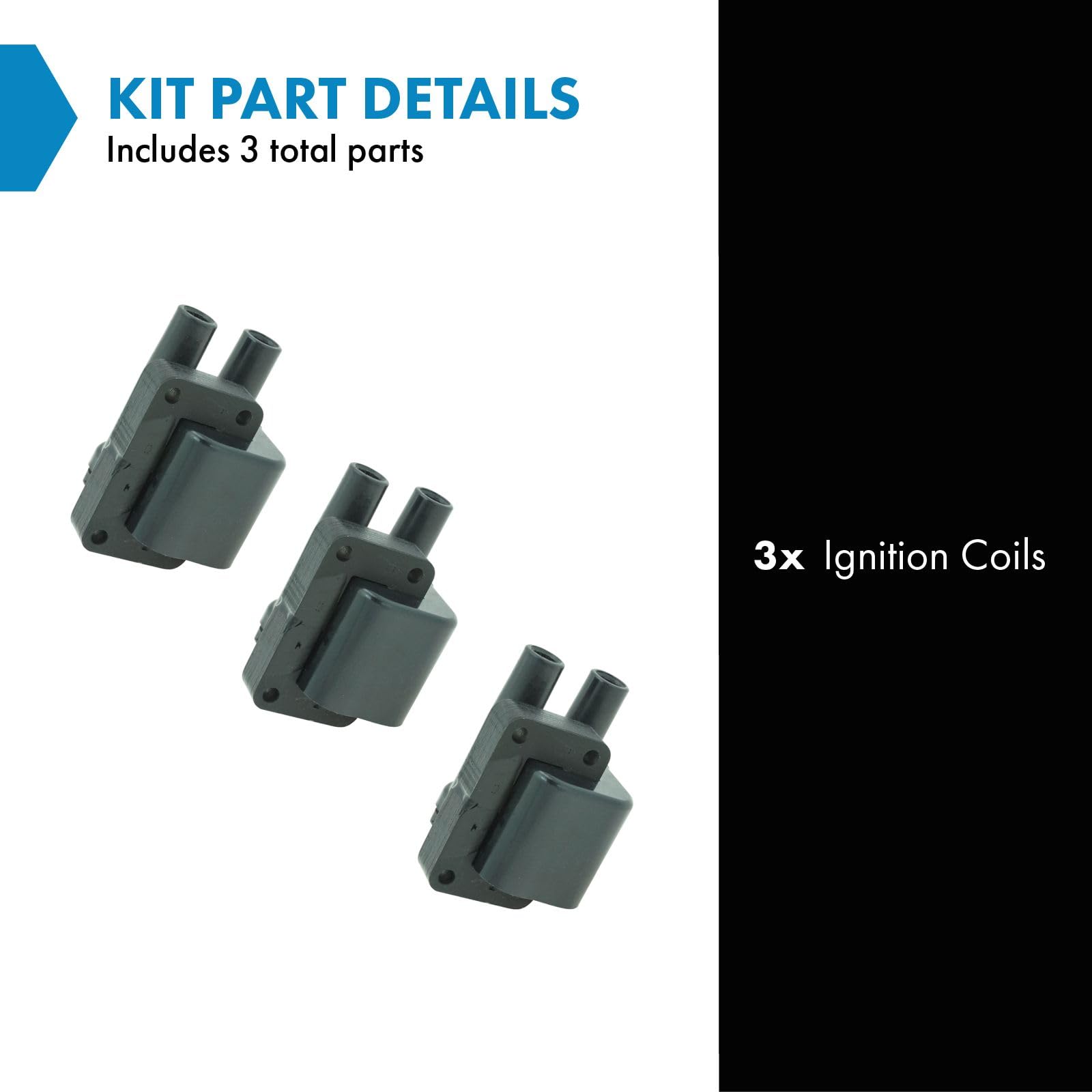 Trq Ignition Coil Set Compatible With 1991-1996 Dodge Stealth 1991-1999 Mitsubishi 3000Gt 1992-1995 Diamante 1995-1996 Montero