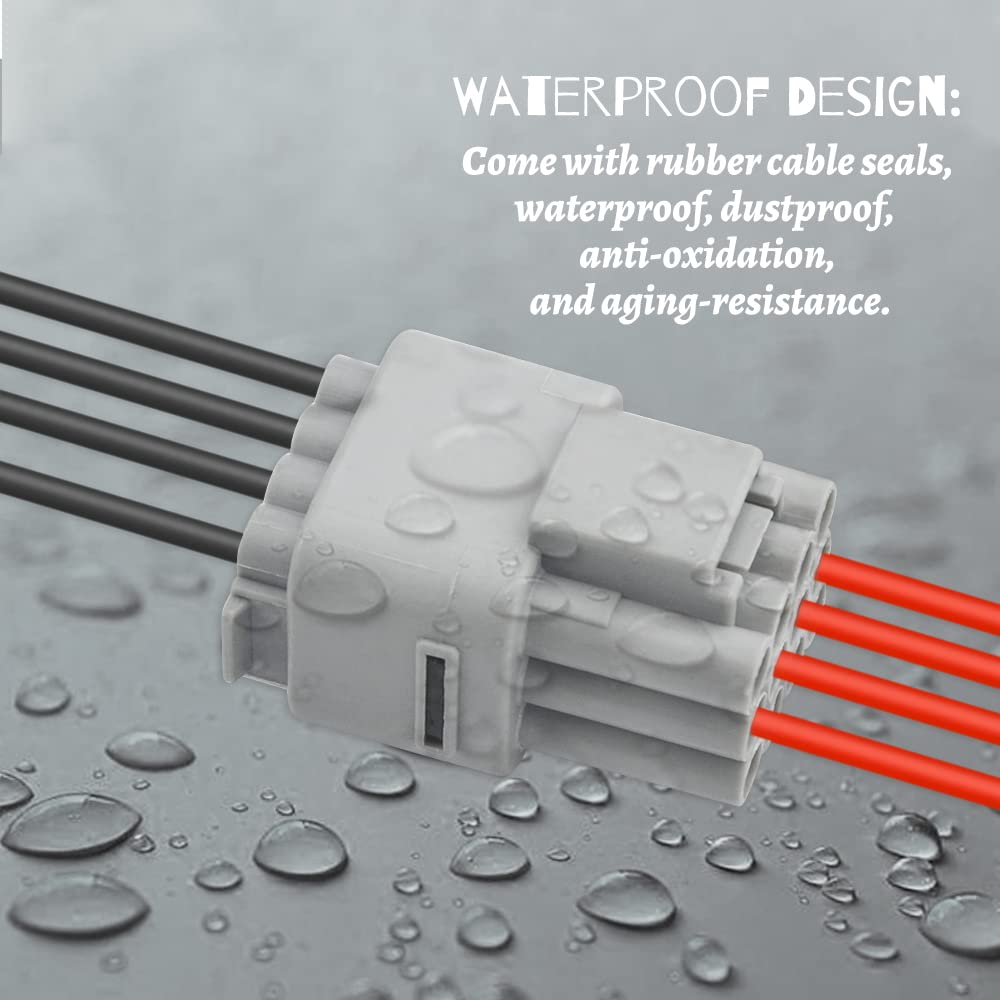 Wmycongcong 10 Kits Waterproof Electrical Wire Cable 12 Pin Way Connector Plug, Fits 2.2Mm Terminals Wire(10 Kit)