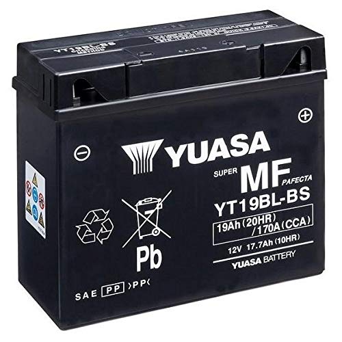 Yuasa Yuam6219Bl Yt19Bl-Bs Maintenance Free Agm Battery With Acid Pack