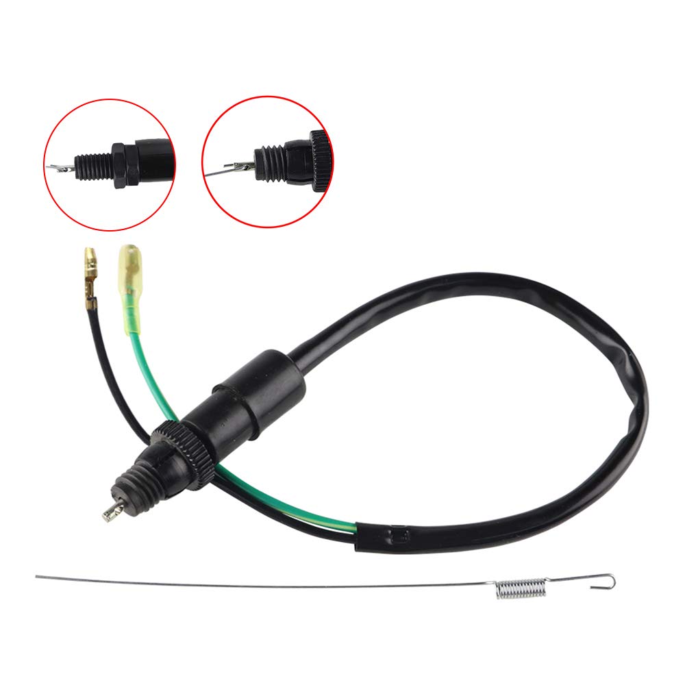 Flypig Universal Motorcycle Bike Rear Brake Lamp Light Switch With Spring For Honda Kawasaki Suzuki Z50 Minitrail50 Ct70 Cb500 Xl70 Cb200 Cl90 2 Wires
