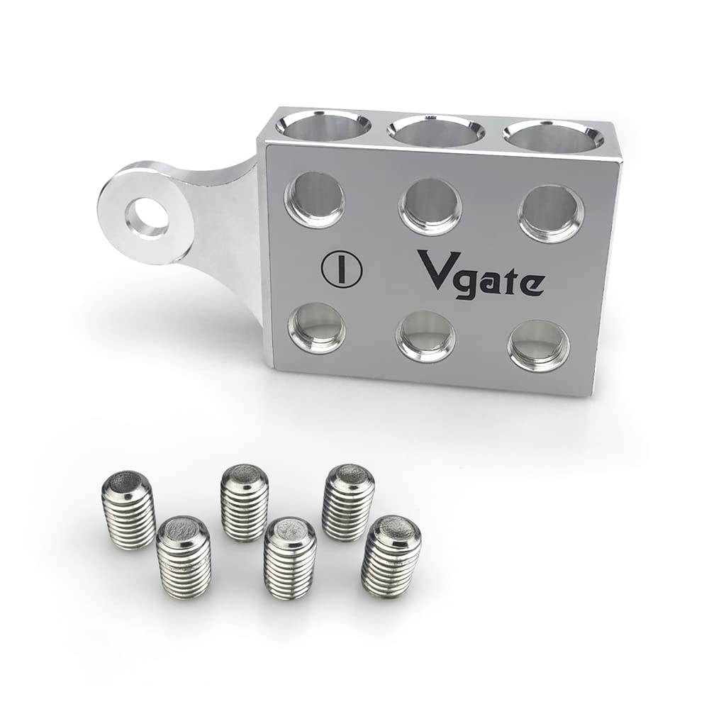 Vgate 6X2/0 Awg Gauge Post Battery Terminals, For Lithium Or Agm Lead Acid Battery With Bolt Down Ends Or Threaded Studs, M8 Or