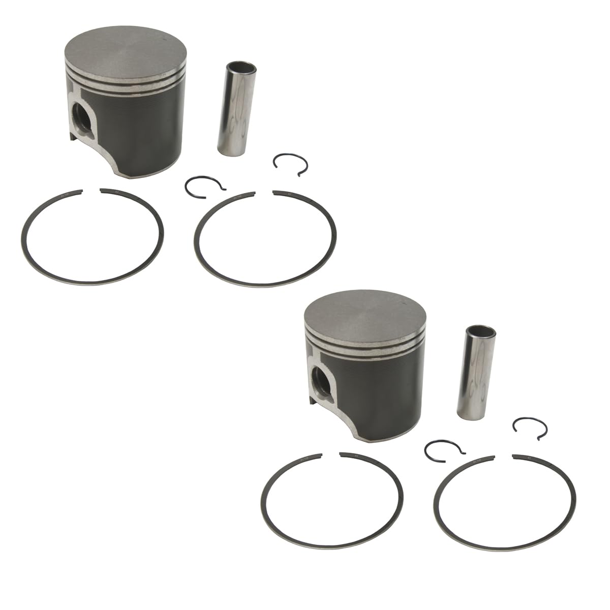 SPI, SM-09243D, 2 Standard Bore Dual Ring Piston Kits for Ski-Doo 800R ETEC PTEK 2008-2011 82mm