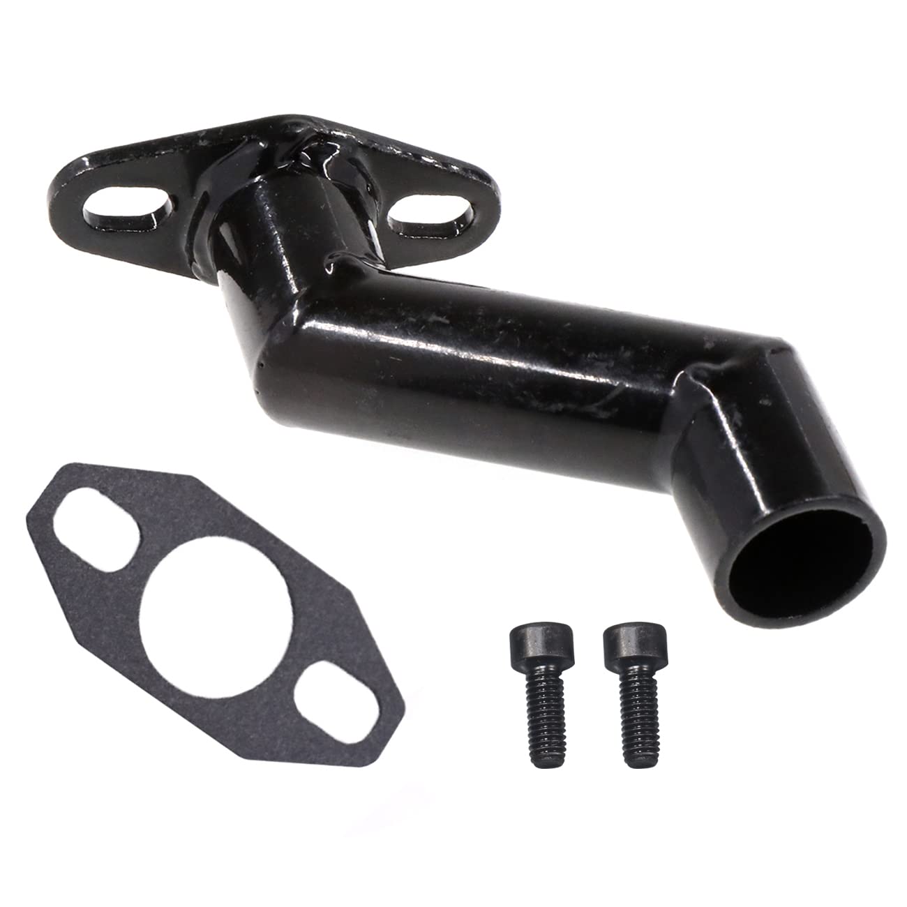 Jrl 32Mm-40Mm Black Offset Intake Manifold And Gasket For 49Cc 66Cc 80Cc Motorized Bike Motorised Bicycle (Black)