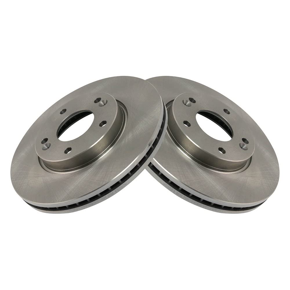 Trq Front Brake Rotors Set Vented Compatible With 2007-2009 Kia Rondo