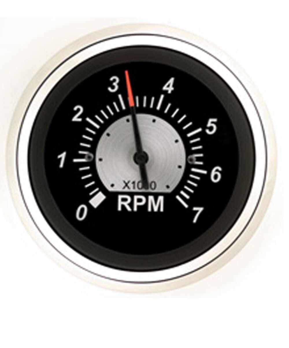Seastar Solutions Black Sterling Gas Engine Tachometer, 7000 Rpm