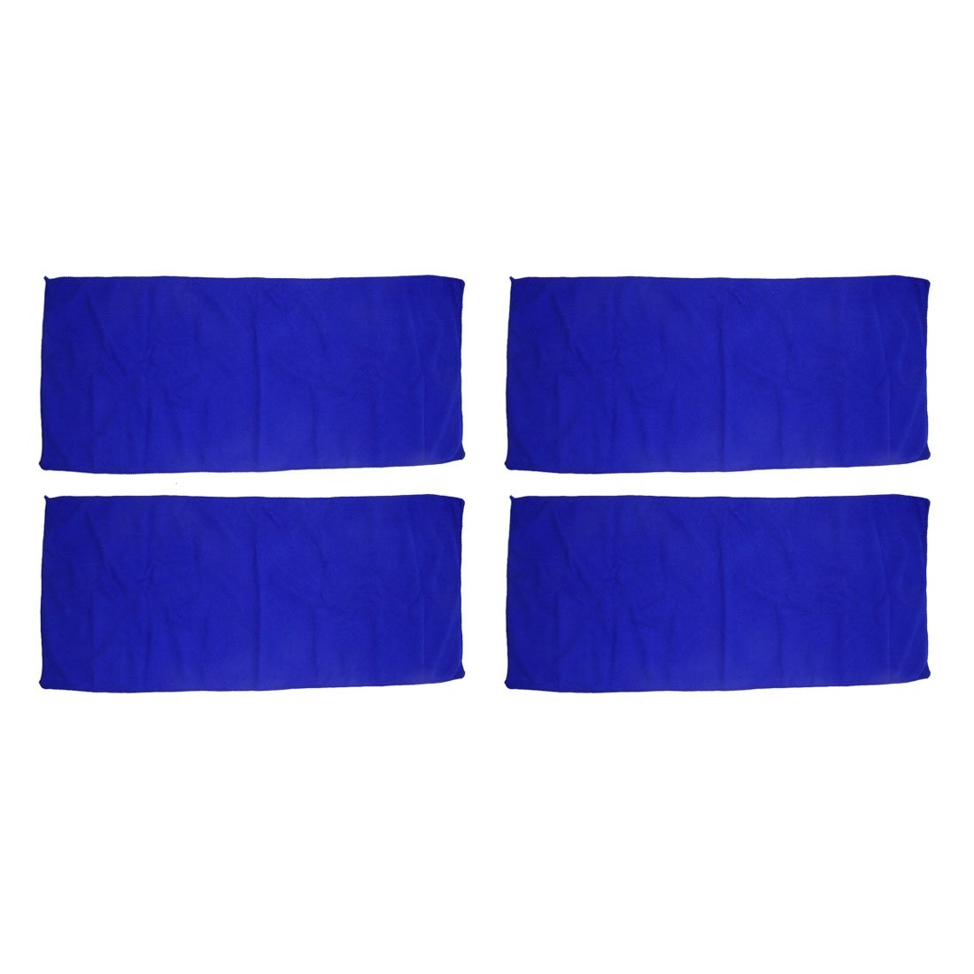 Generic 4Pcs Absorbent Car Home Microfiber Towel Washing Clean Wash Cloth Blue 70 x 30cm