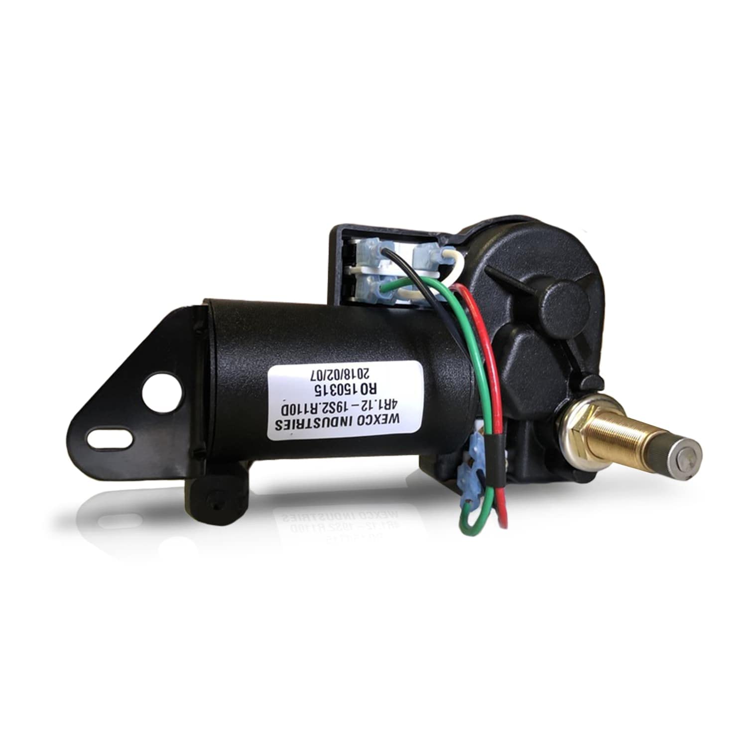 Wexco Wiper Motor, 4R2.12-19S2.R110D, Two And A Half Inch (2.5'') Shaft, 12V With Two-Speed Switch Installed