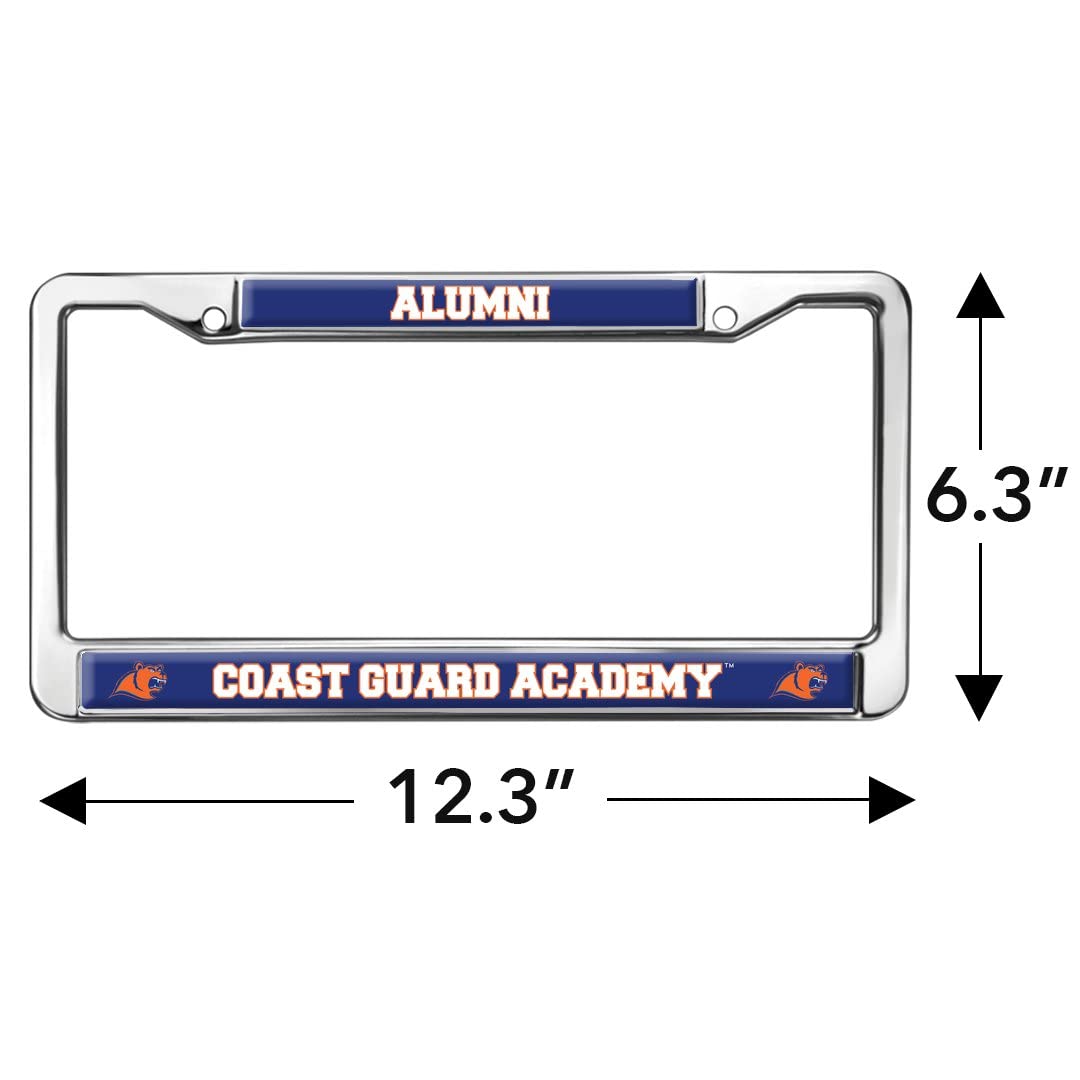 US Coast Guard Academy Alumni Logo Full Size Standard License Plate Metal Frame