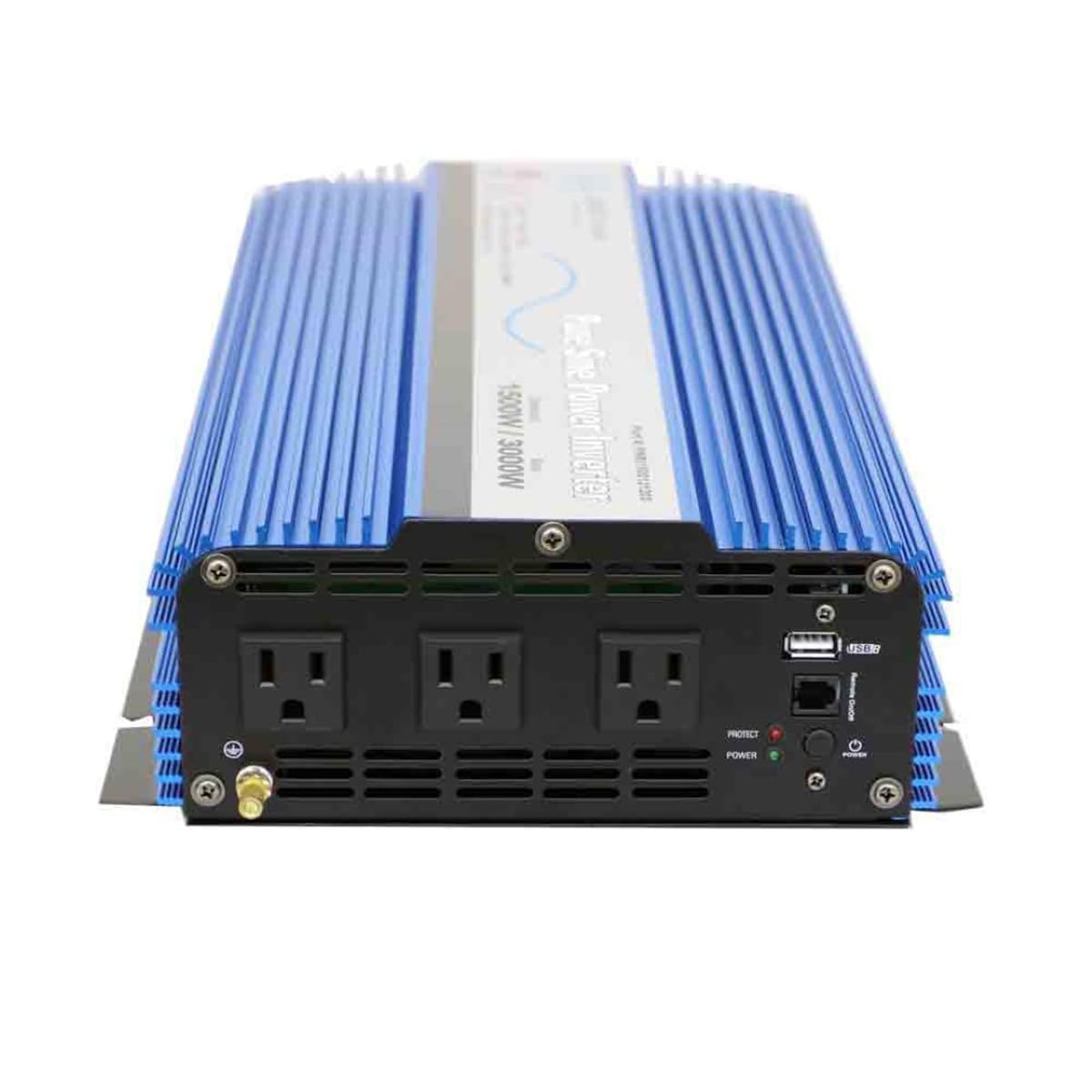 Aims Power 1500 Watt, 3000 Watt Peak, Pure Sine Dc To Ac Power Inverter, Usb Port, 2 Year Warranty, Optional Remote, Listed To Ul 458