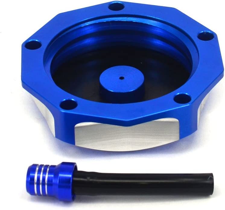 Dirt Bike Gas Cap Gas Tank Fuel Cover With Hose Vent Fit For Yz85 Yz125/250 Yz450F Yz125X Yz250X Wr250F Wr450F Blue