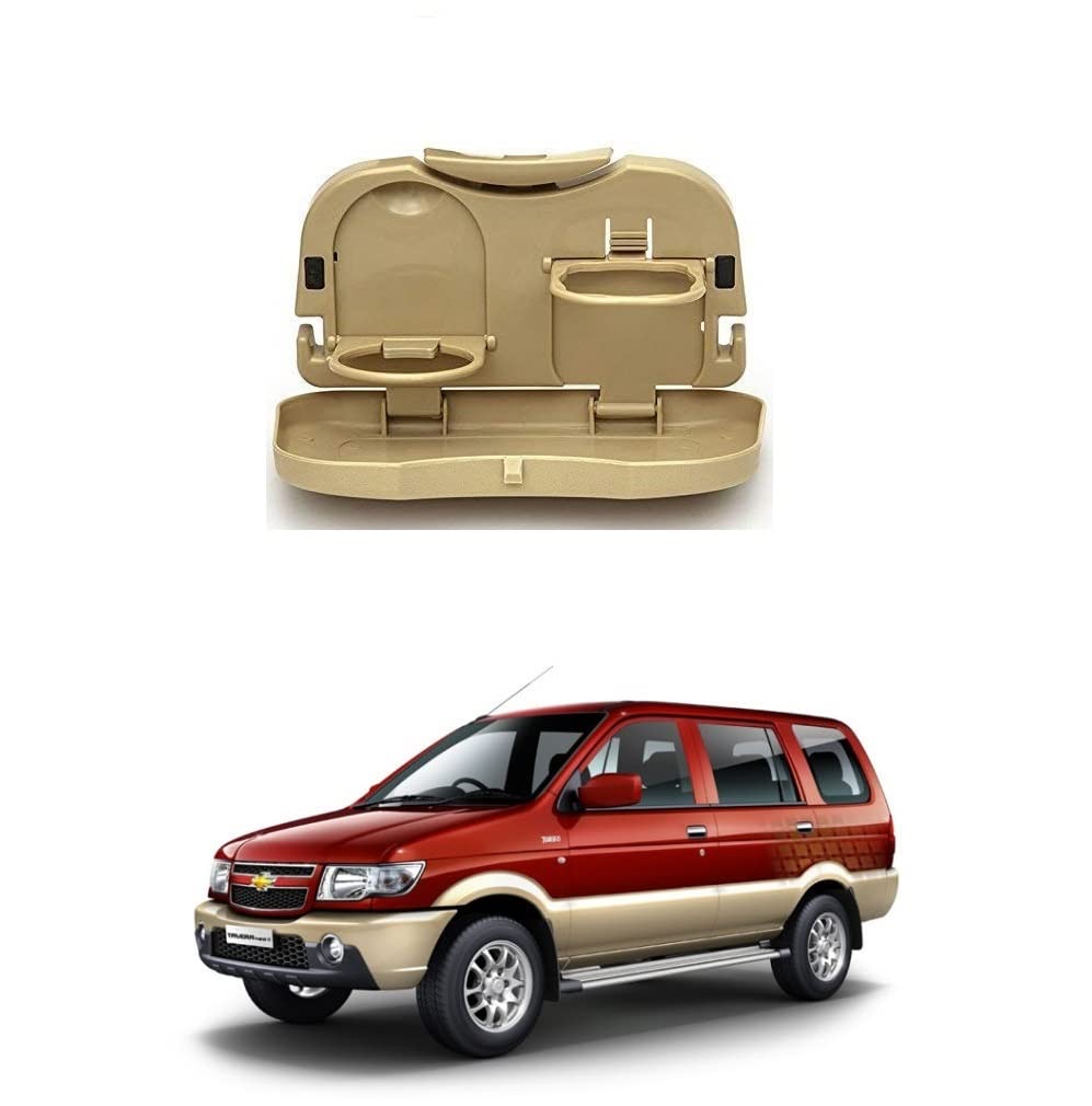 Stylish Foldable Compact Car Back Seat Tray for Food/ Drinks/ Cup/ Bottle Holder Universal Pack of 1 Suitable for ChevroletTave