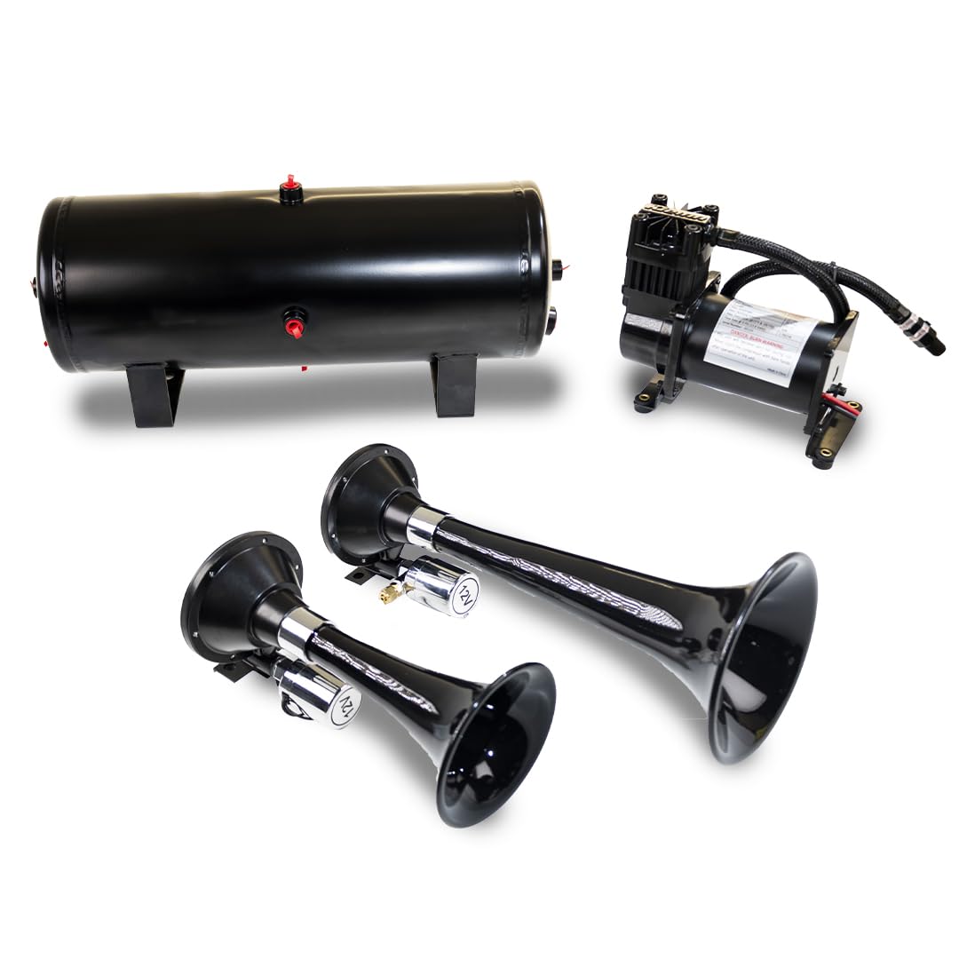 Kleinn Air Horns Hk5 Complete Dual Train Horn System - Chrome