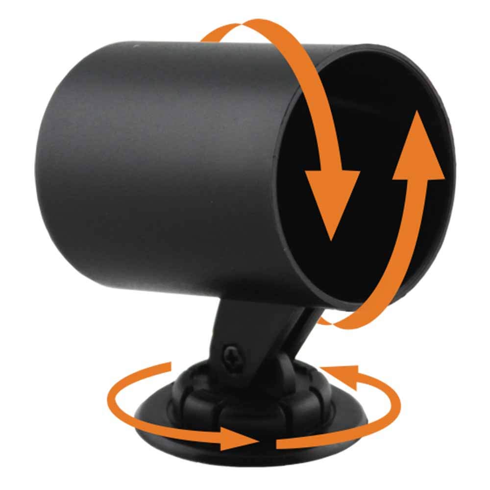GlowShift Universal Black Single Gauge Swivel Dashboard Pod - Fits Any Make/Model - Swivels 360 Degrees - ABS Plastic - Mounts (1) 2-1/16&quot; (52mm) Gauge to Vehicle's Dash
