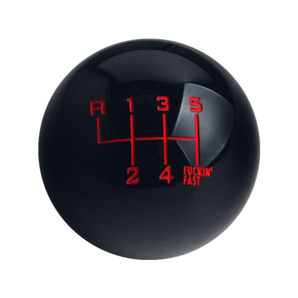 Dewhel Black/Red Fing Fast Shift Knob For 6 Speed Short Throw Shifter 12X1.25 10X1.5 10X1.25 8X1.25