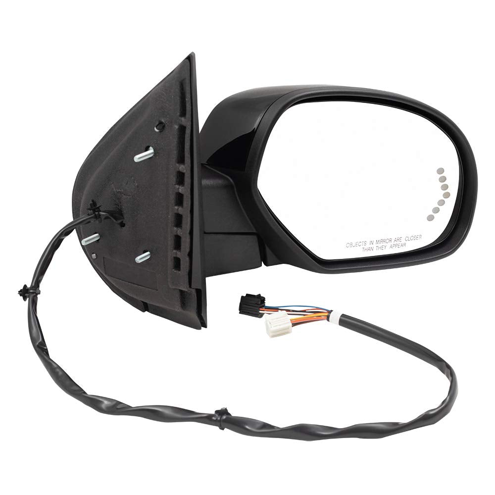 Brock Replacement Passenger Power Folding Door Mirror Heated Memory Puddle Lamp Signal On Glass Compatible With 25779849