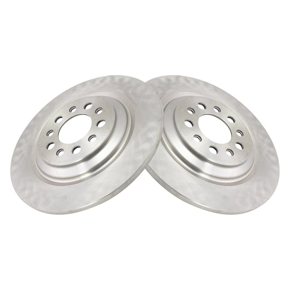 Trq Rear Brake Rotors Set Solid Compatible With 2014-2023 Jeep Cherokee