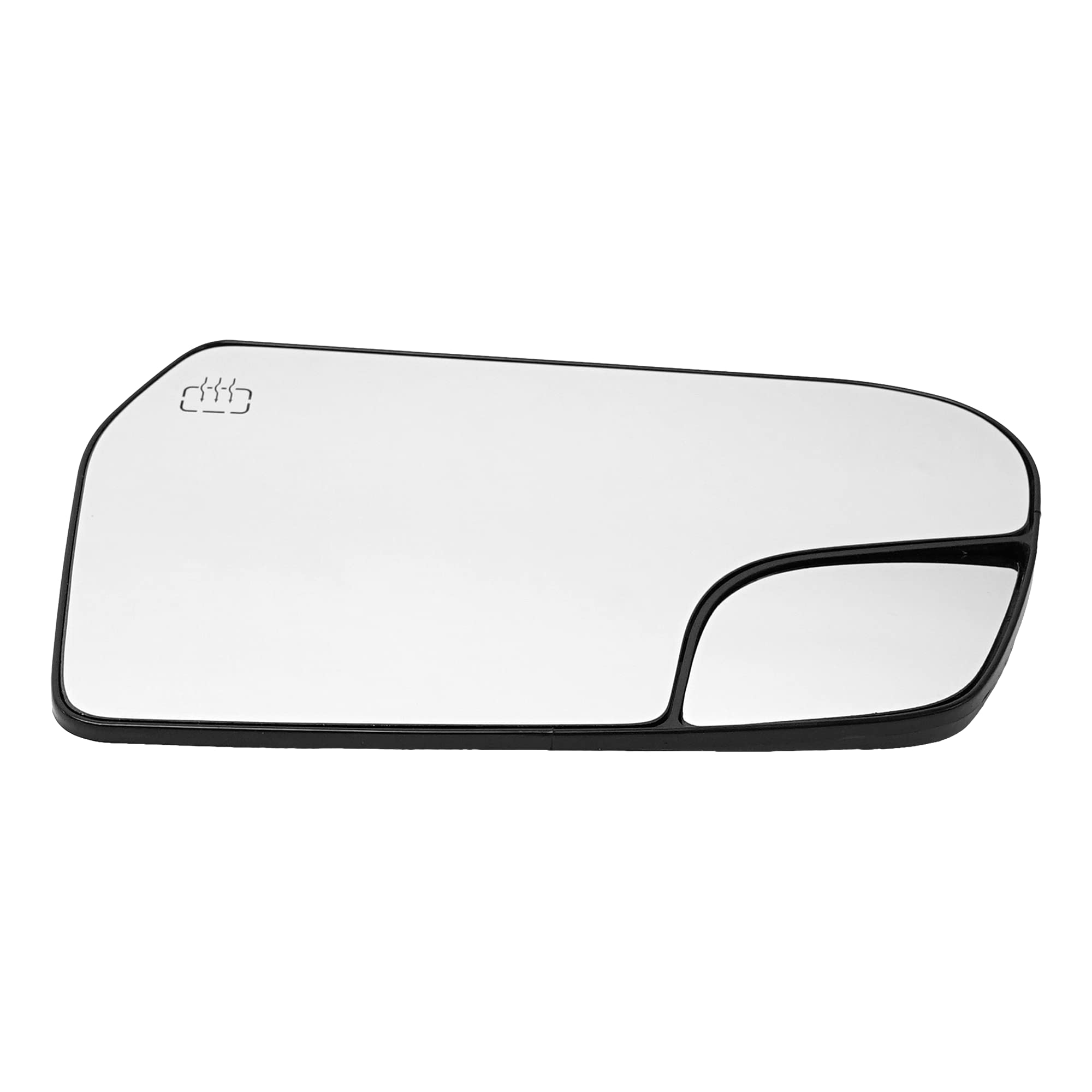 Kool-Vue Mirror Glass Compatible With 2010-2017 Chevrolet Equinox Left Side Heated, With Blind Spot Glass, Flat Glass, With Backing Plate