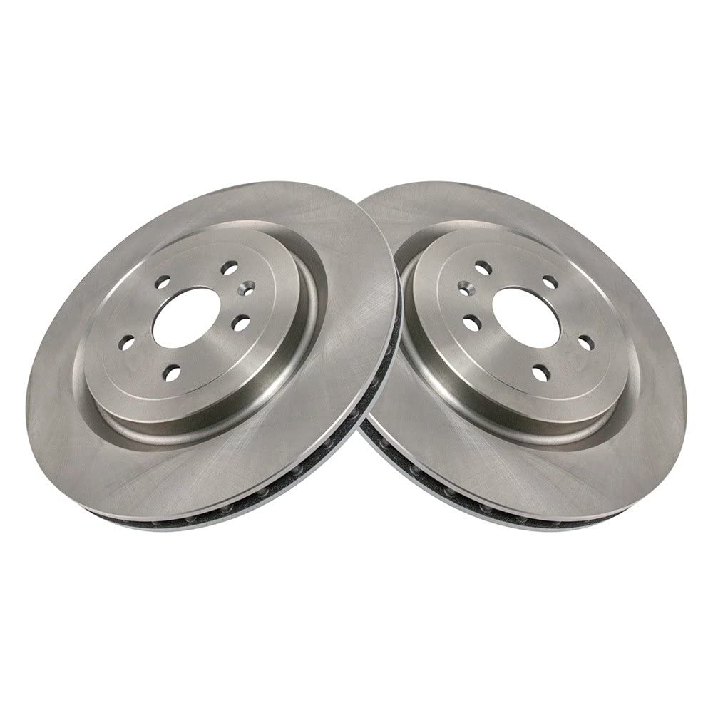 Trq Rear Brake Rotors Set Vented Compatible With 2009-2019 Cadillac Cts 2010-2022 Chevrolet Camaro
