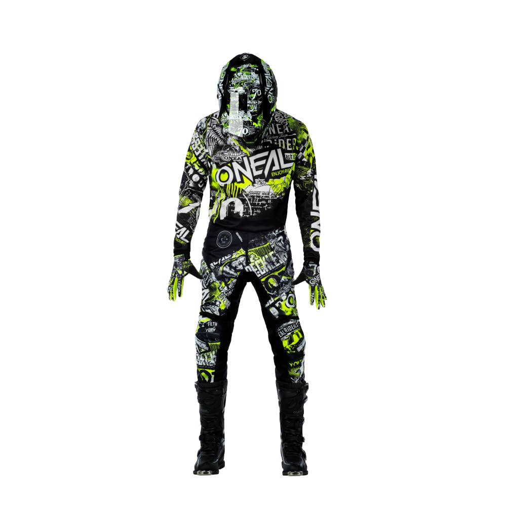 O'Neal 0108-827 Unisex-Adult Element Attack Pant (Black/Hi-Viz, Youth Size 28)