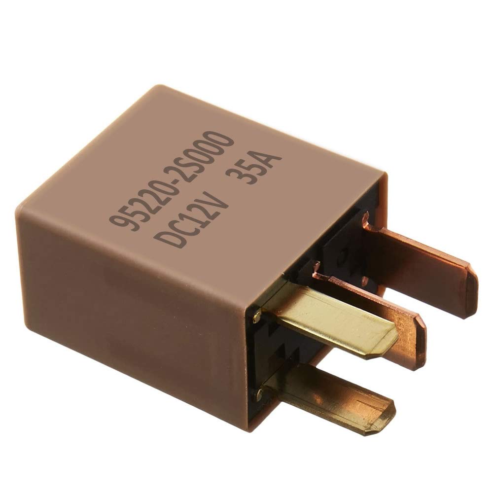 Openlot 2 Pack Brown 30A 35A 400Vac Automatic Din Rail Mount Accessory Power Relay For A/C Compressors, Starters, Headlights, Horns, Fans, And Other Accessories