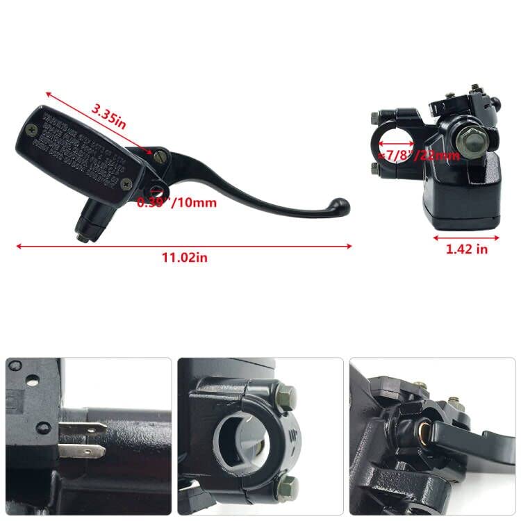 Triumilynn 7/8 Inch 22Mm Brake Clutch Master Cylinder Replacement For Hon-Da Yamaha Suzuki Kawasaki, 7/8'' Handlebar For Univers