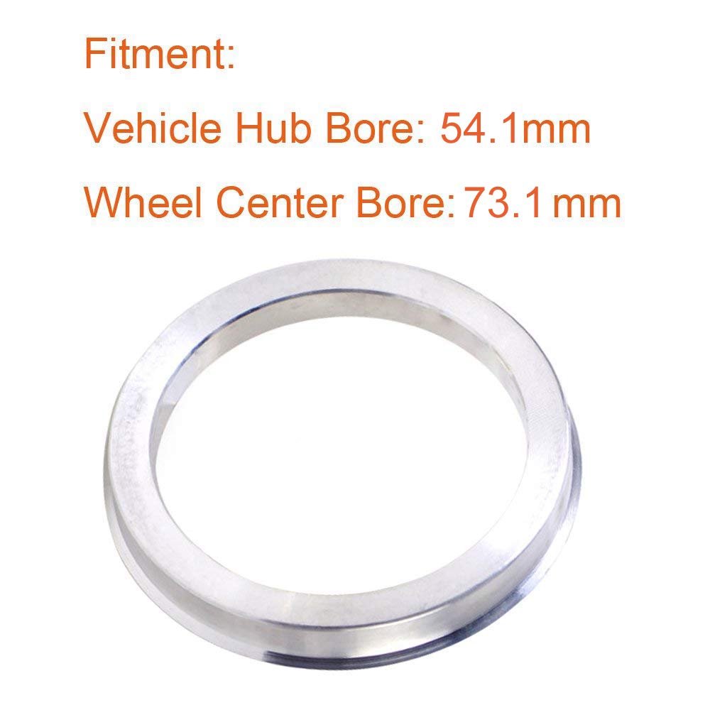 Zhteapr 4Pc Wheel Hub Centric Rings 73.1 To 54.1 - Od=73.1Mm Id=54.1Mm - Aluminium Alloy Wheel Hubrings 54.1 To 73.1