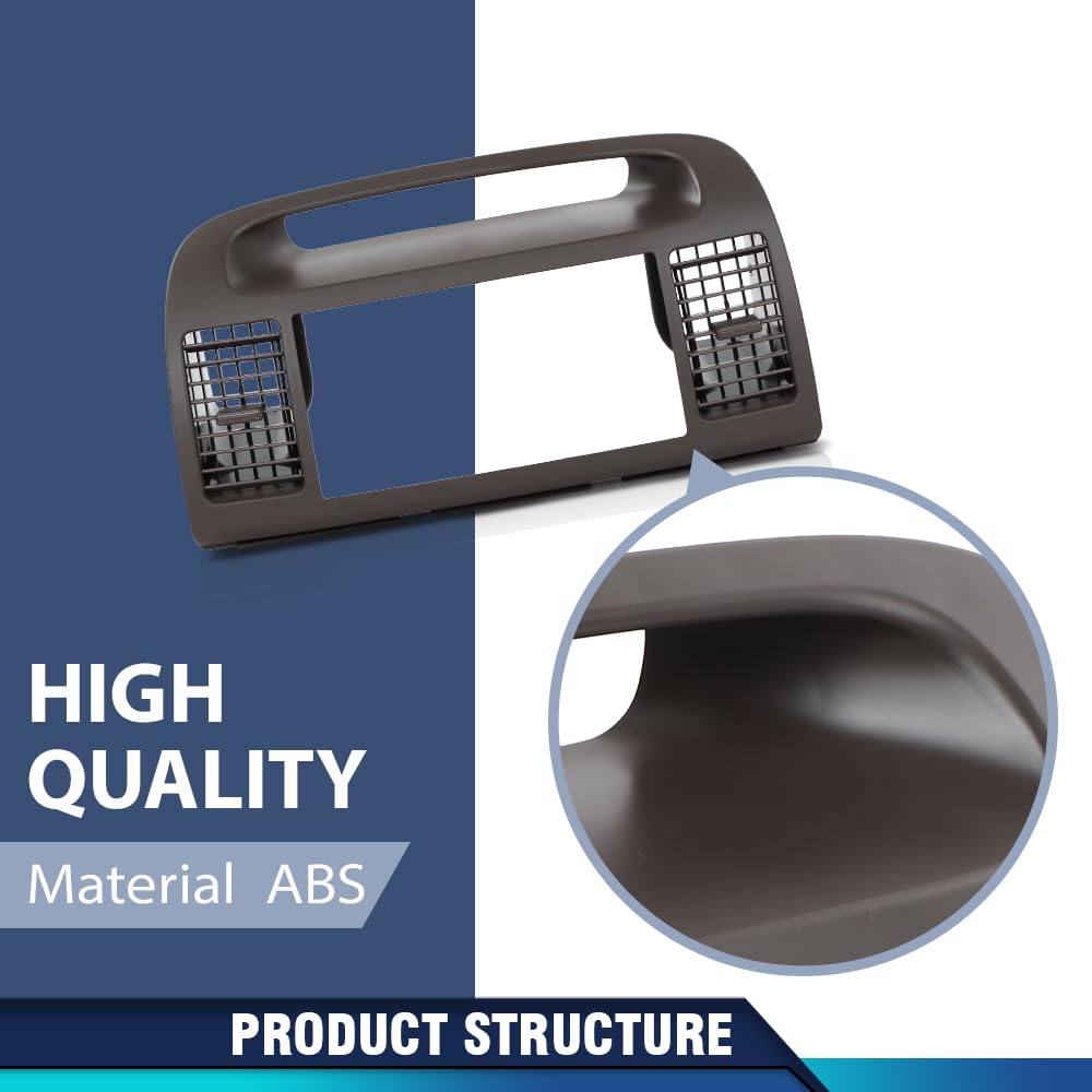 Pit66 Center Dash Bezel Trim Vents Compatible With Toyota Camry 2002 2003 2004 2005 2006 Brown