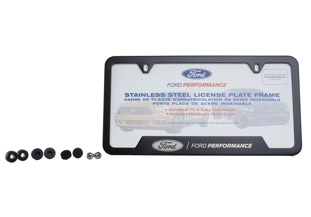 Ford Performance Black Stainless Steel License Plate Frame
