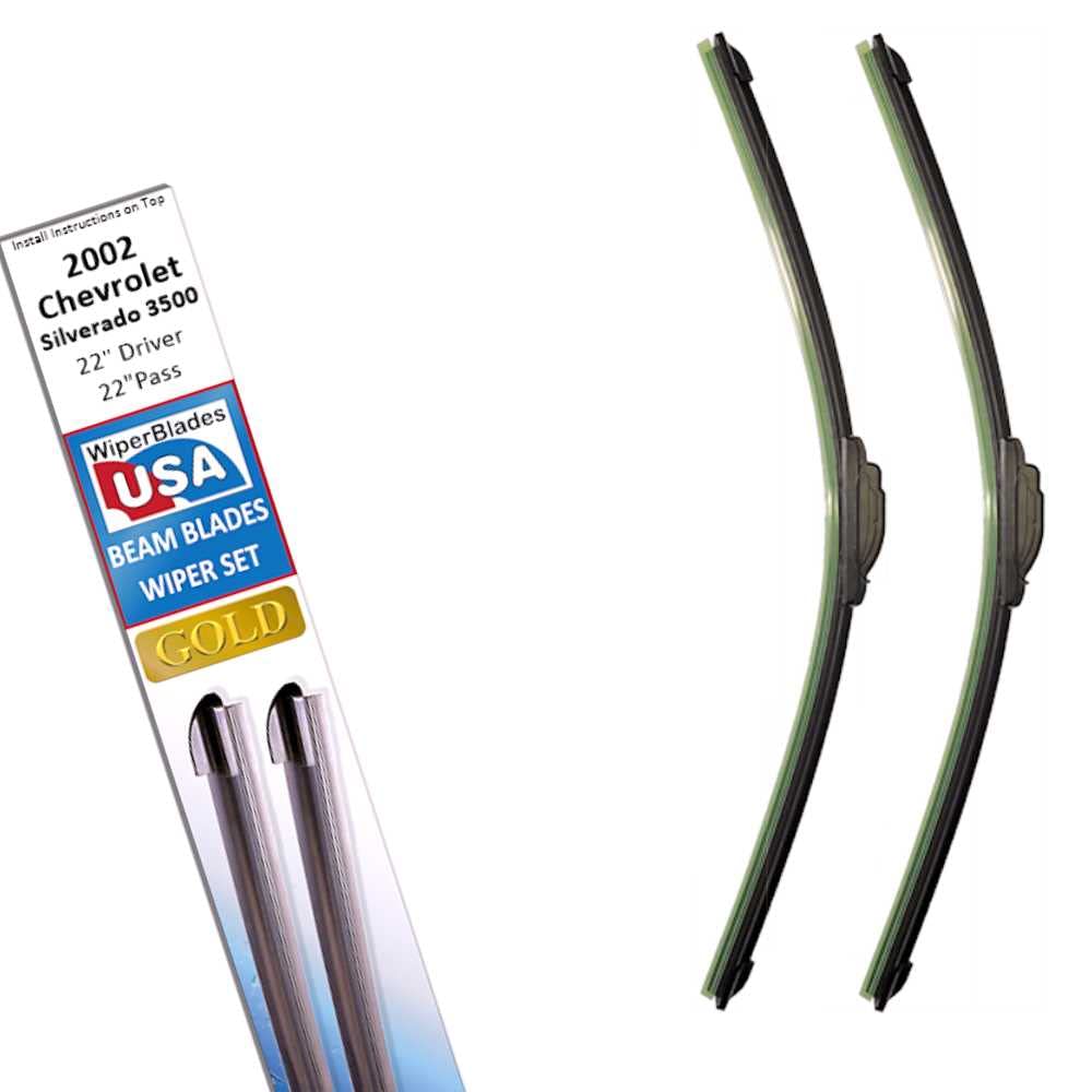 Beam Blade Wipers Set For 2002 Chevrolet Silverado 3500 Replacement Set - Wiperbladesusa Gold Beam Wiper Blades Wipers Set