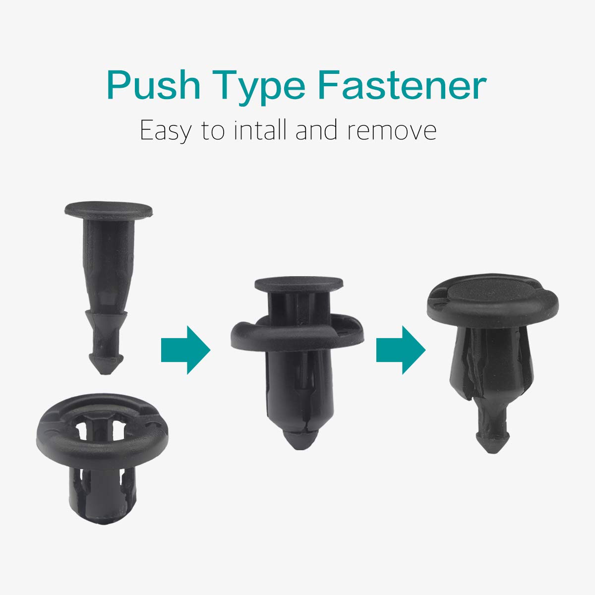 Lantee 10mm Front Bumper Retainer Clips 91503-SZ3-003 Fit for Honda Accord Civic CRV CRZ Element Insight Odyssey Passport Pilot