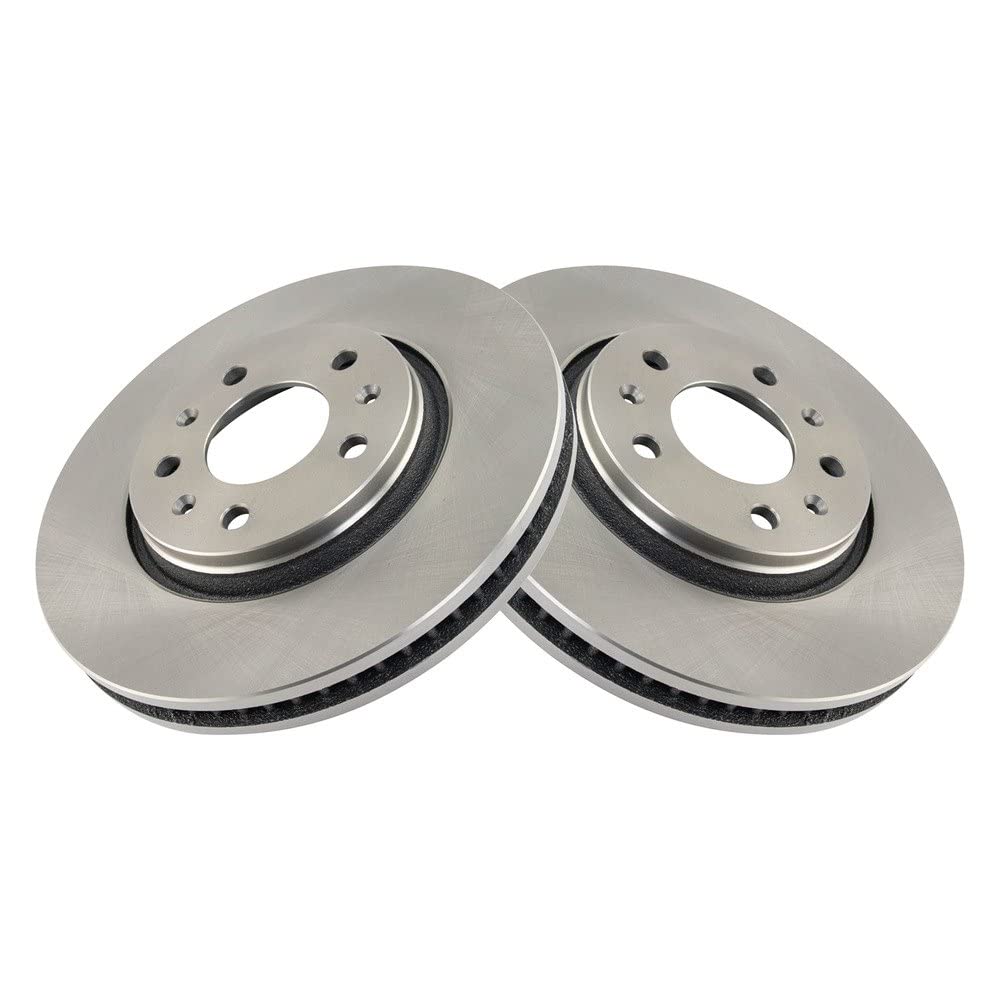 Trq Front Brake Rotors Set Vented Compatible With 2003-2005 Cadillac Cts 2003-2004 Seville 2005-2008 Sts