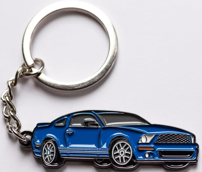 Whitaker World LLC 05-09 mustang keychain (Sonic Blue Metallic)