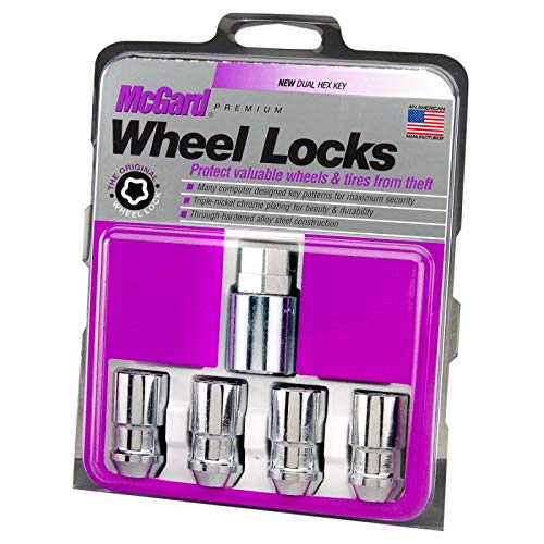 Mcgard 24198 Chrome Cone Seat Wheel Locks (1/2 - 20 Thread Size) - Set Of 4