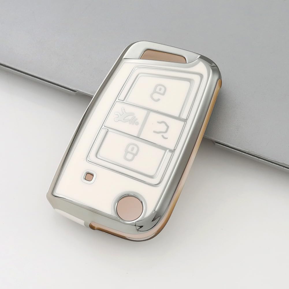 Tautrophen Key Fob Cover For Volkswagen Vw 2023 2024 Car Keys Case Protector For Tiguan Golf Gti Altas Jetta Soft Tpu