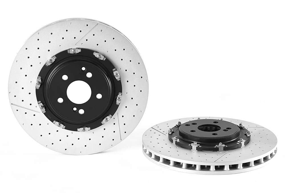 Brembo 09.9313.33 Floating two piece UV Coated Pillar Vented drilled + Slotted Front Brake Rotor MERCEDES-BENZ OE# A2304211212