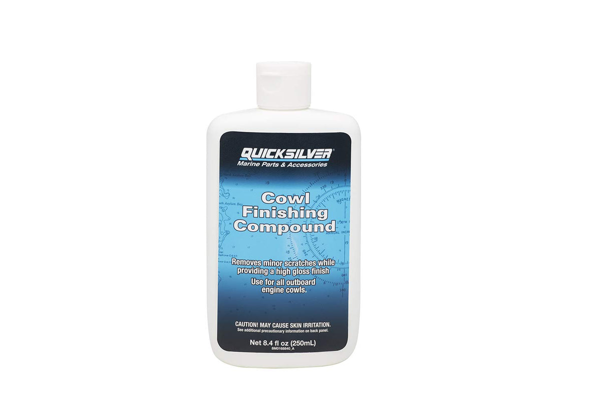 Quicksilver 8M0168837 High-Gloss Cowl Finishing Compound, Fine Grit - 8.4 Oz Bottle