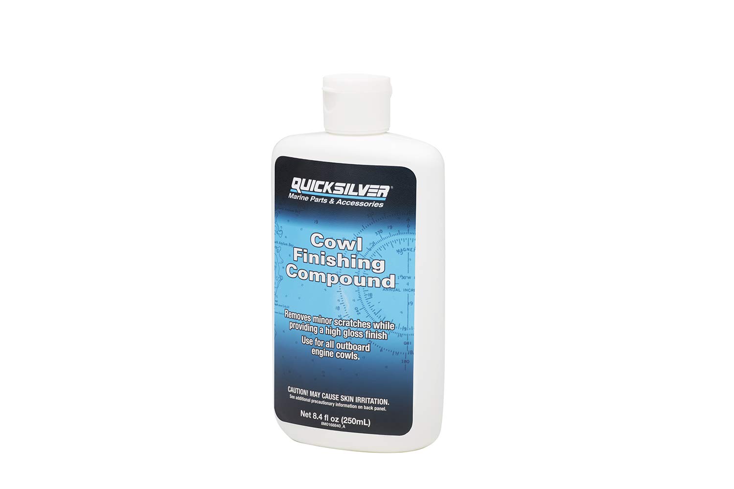 Quicksilver 8M0168837 High-Gloss Cowl Finishing Compound, Fine Grit - 8.4 Oz Bottle